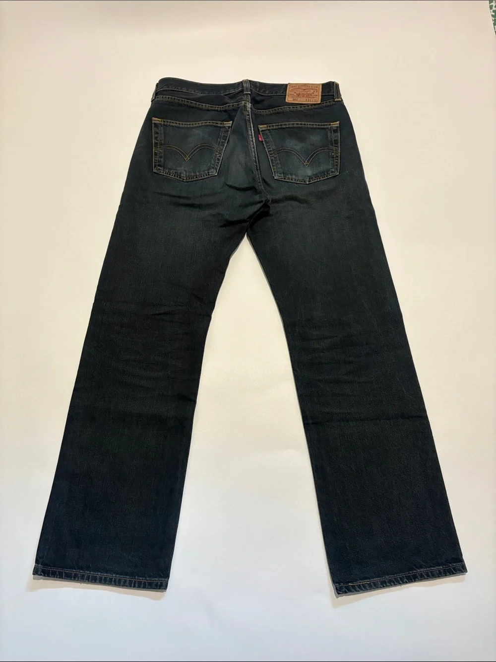 Levi's Men's Black Straight-Leg Button-Fly Jeans